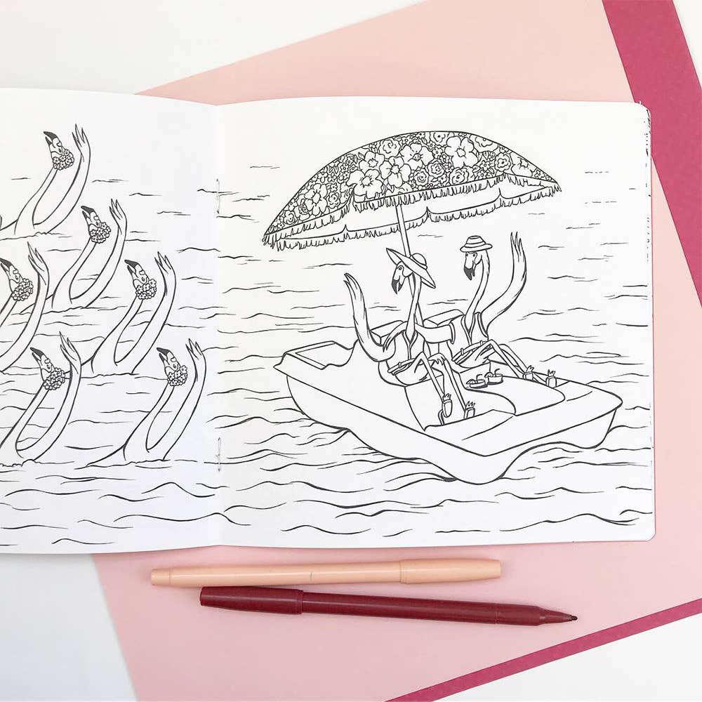 The Pink Flamingos Coloring Book