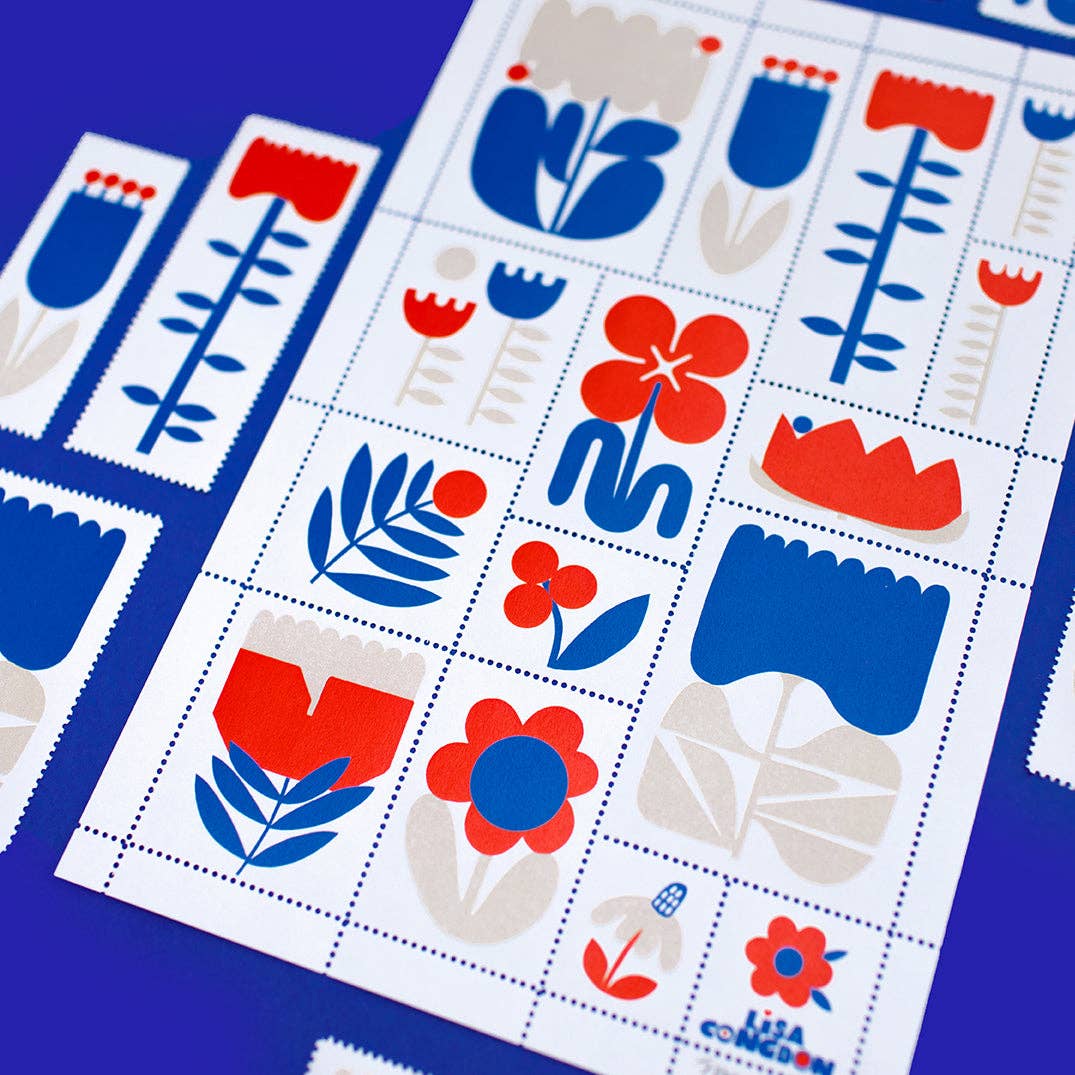 March Flowers - Poster Stamp series 3  by Lisa Congdon