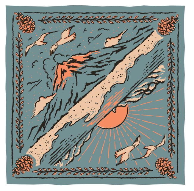 "Volcano And Sea" Bandana