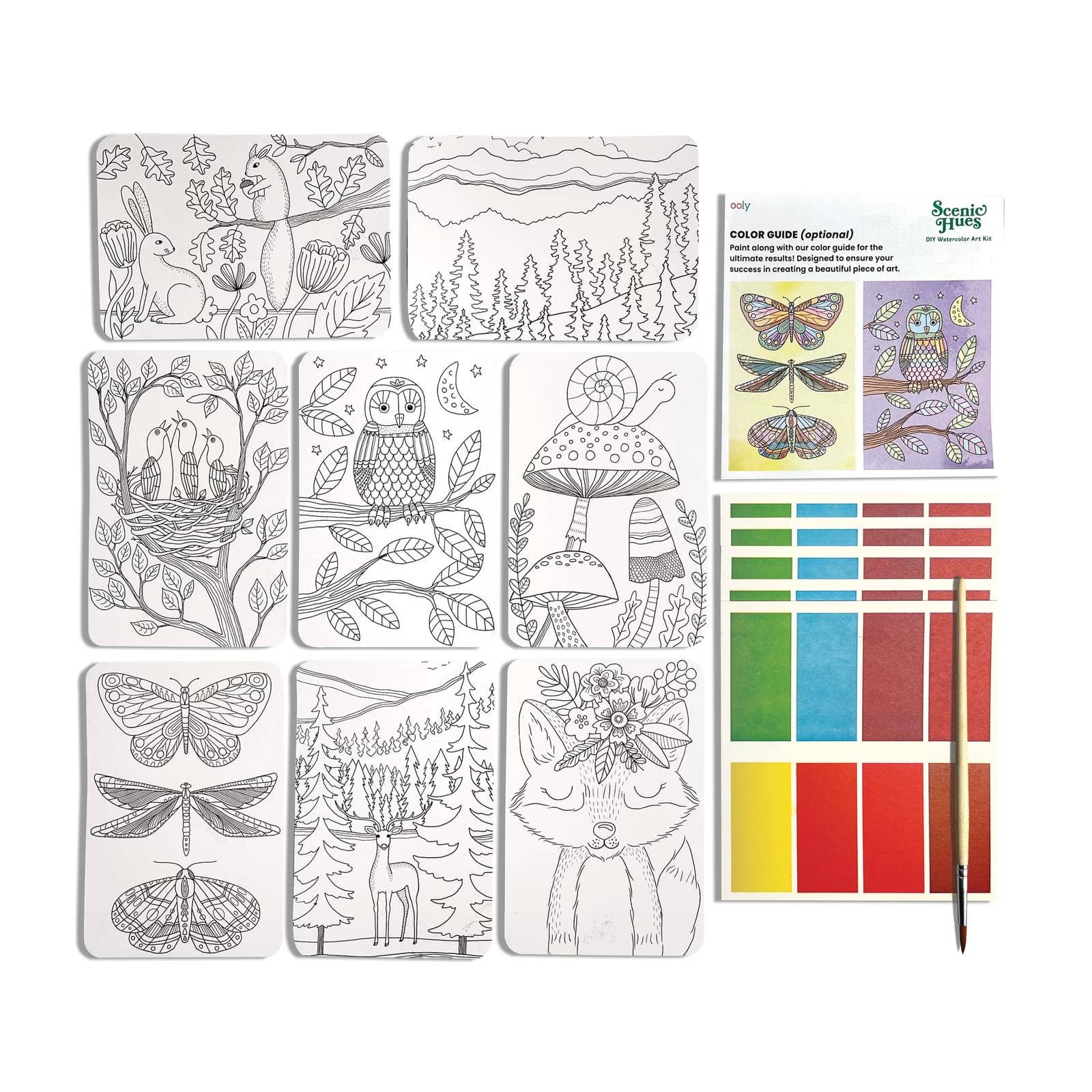 Forest Adventure Scenic Hues D.I.Y. Watercolor Kit