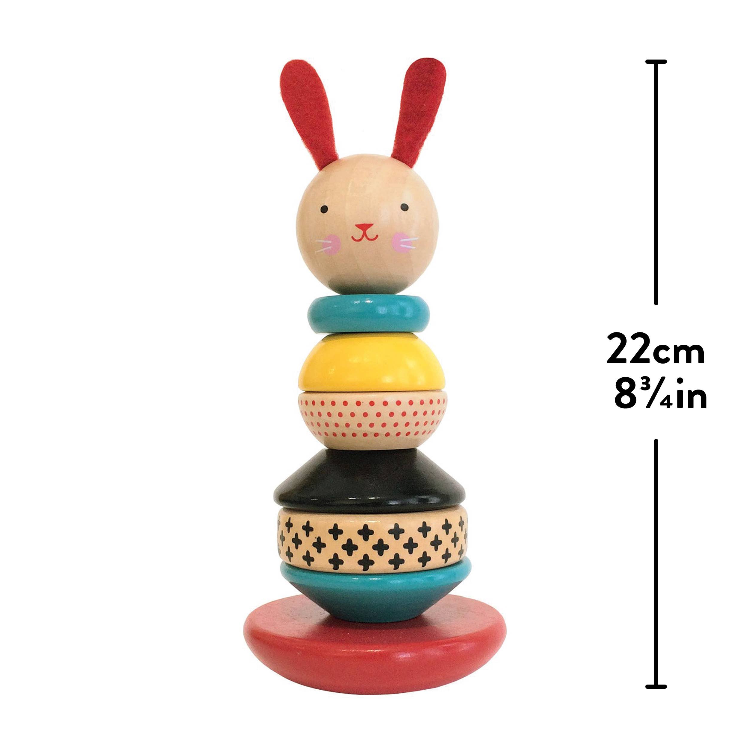 Modern Bunny Wooden Rabbit Stacking Toy