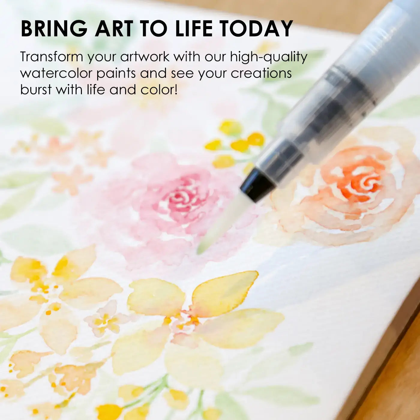 Duplicate Watercolor Pocket Set Of 12 With Brush - Floral Colors