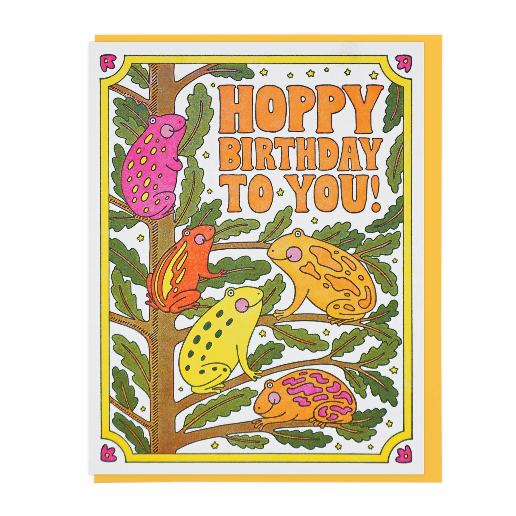 Hoppy Birthday To You Frogs Greeting Card