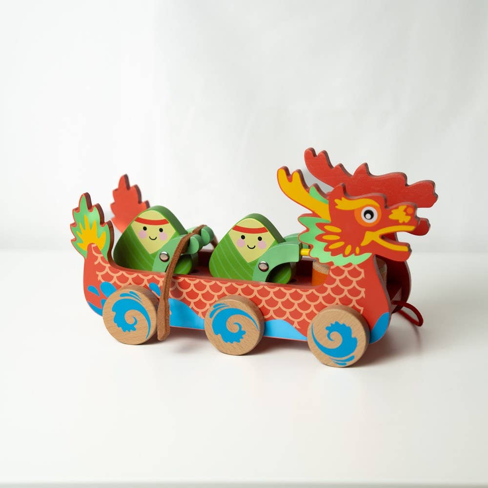 Wooden Dragon Boat Pull Along Toy