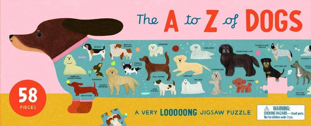 The A to Z of Dogs 58 Piece Puzzle