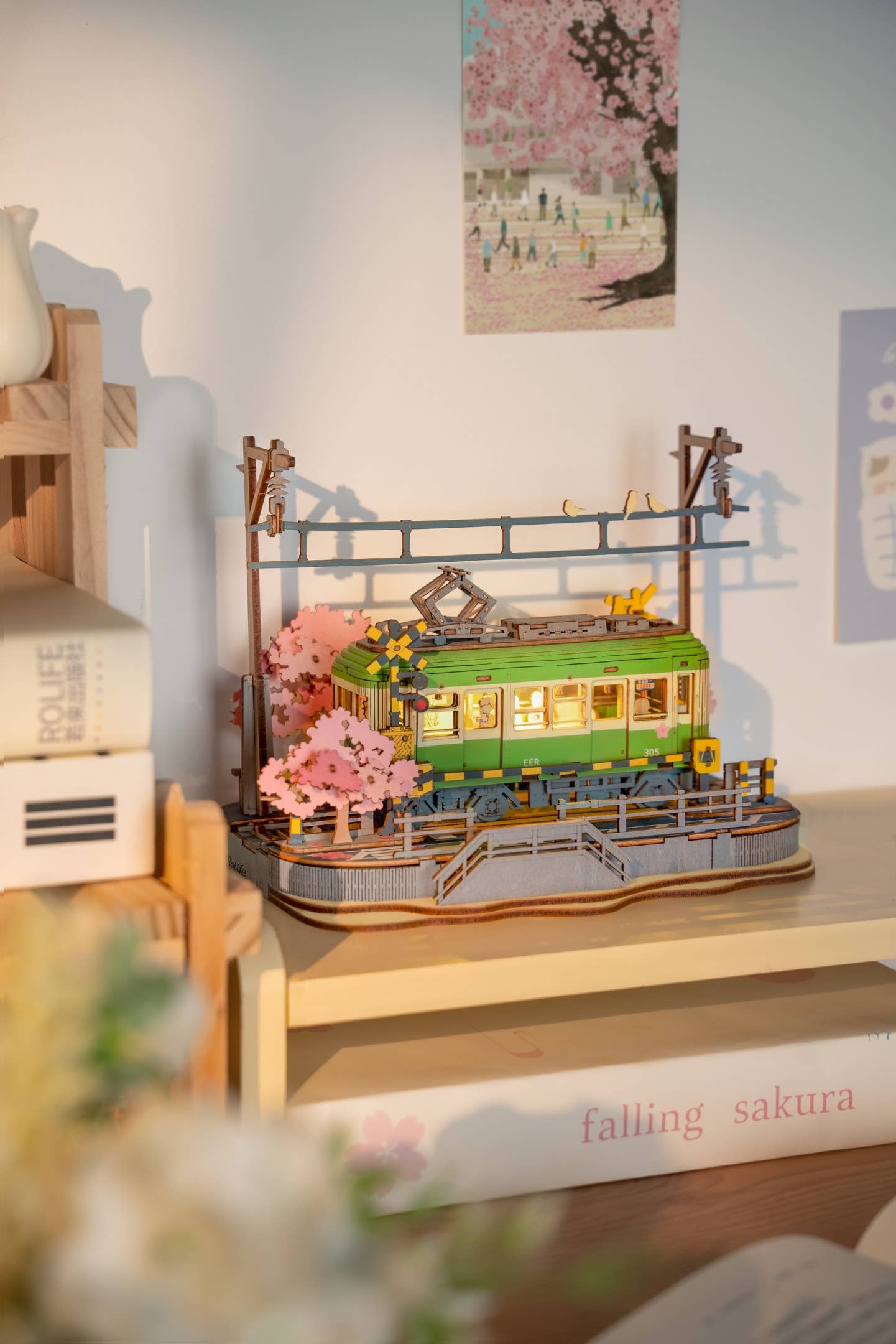 Sakura Tram: DIY Wooden Puzzle