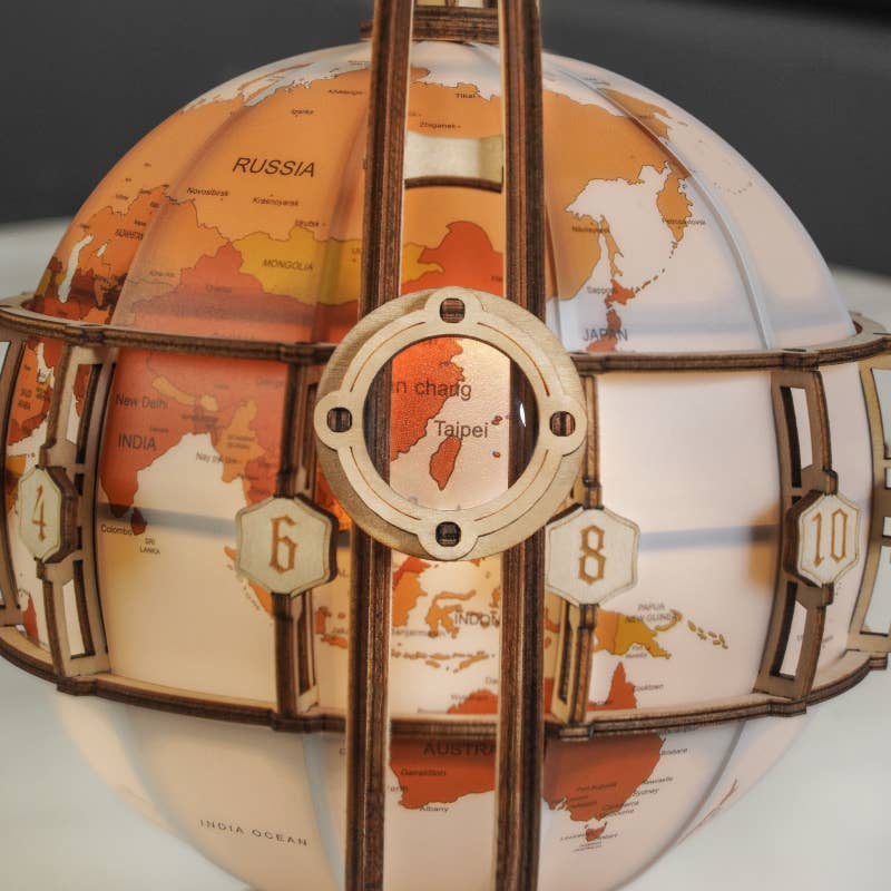 Luminous Globe: DIY Wooden Puzzle