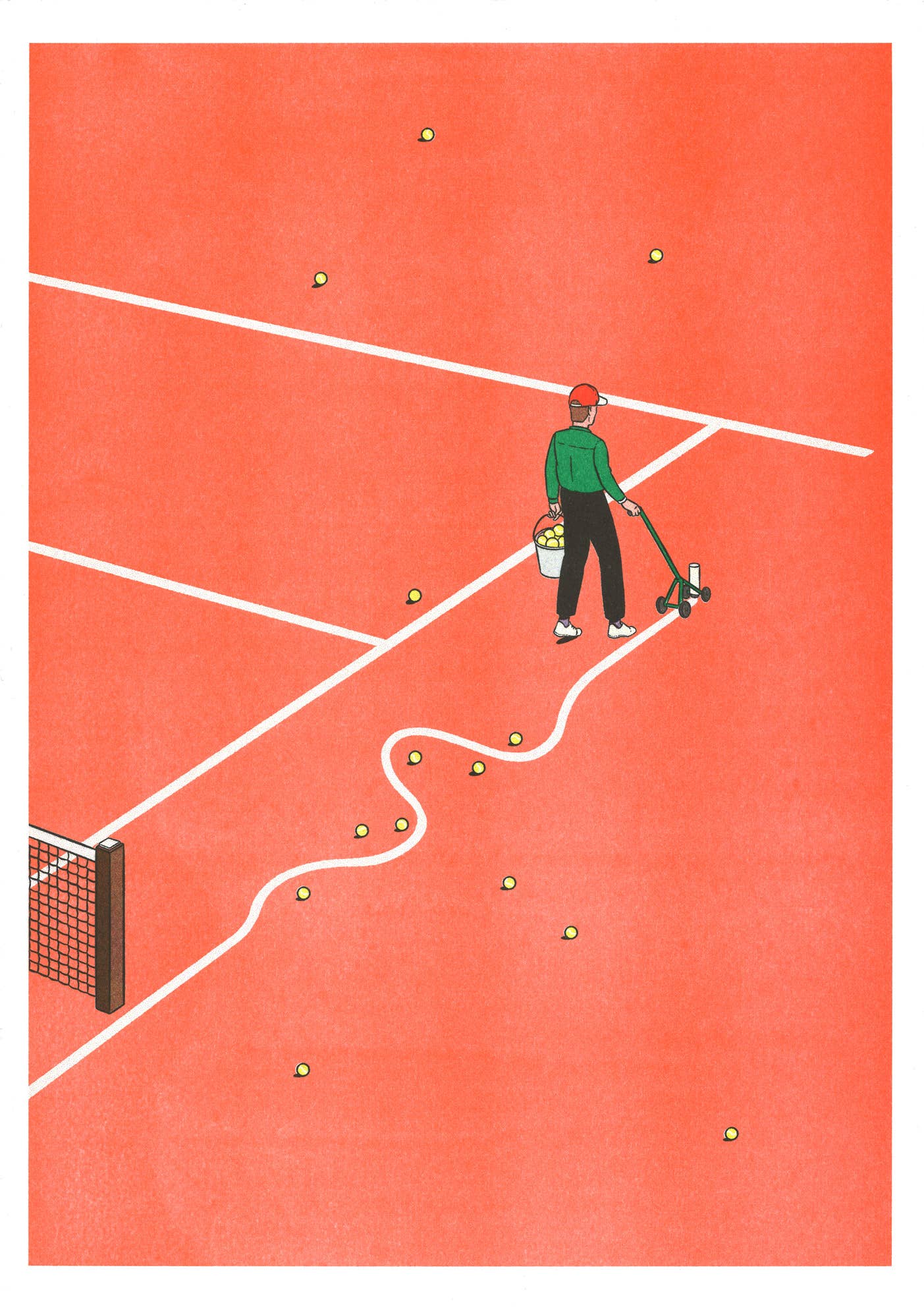 Simon Bailly A3 poster - Roland-Garros