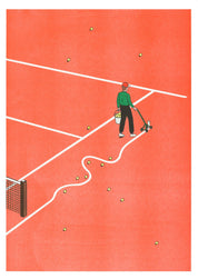 Simon Bailly A3 poster - Roland-Garros