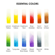 Essential Colors | Watercolor, Pocket Set Of 12 With Brush