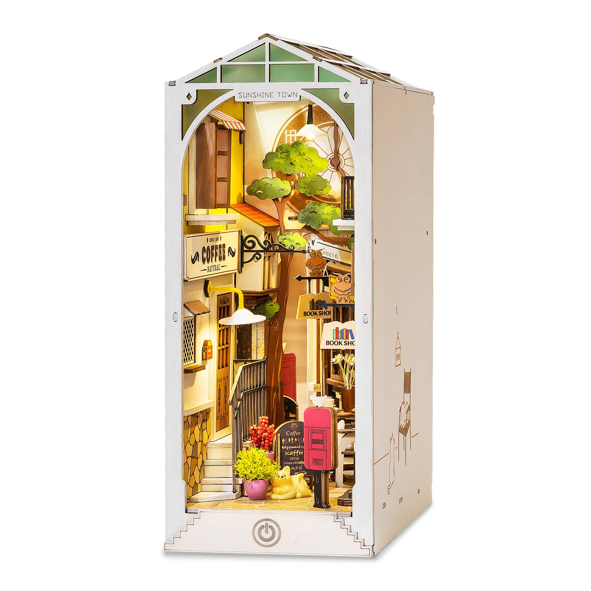 DIY Miniature House Book Nook Kit: Sunshine Town