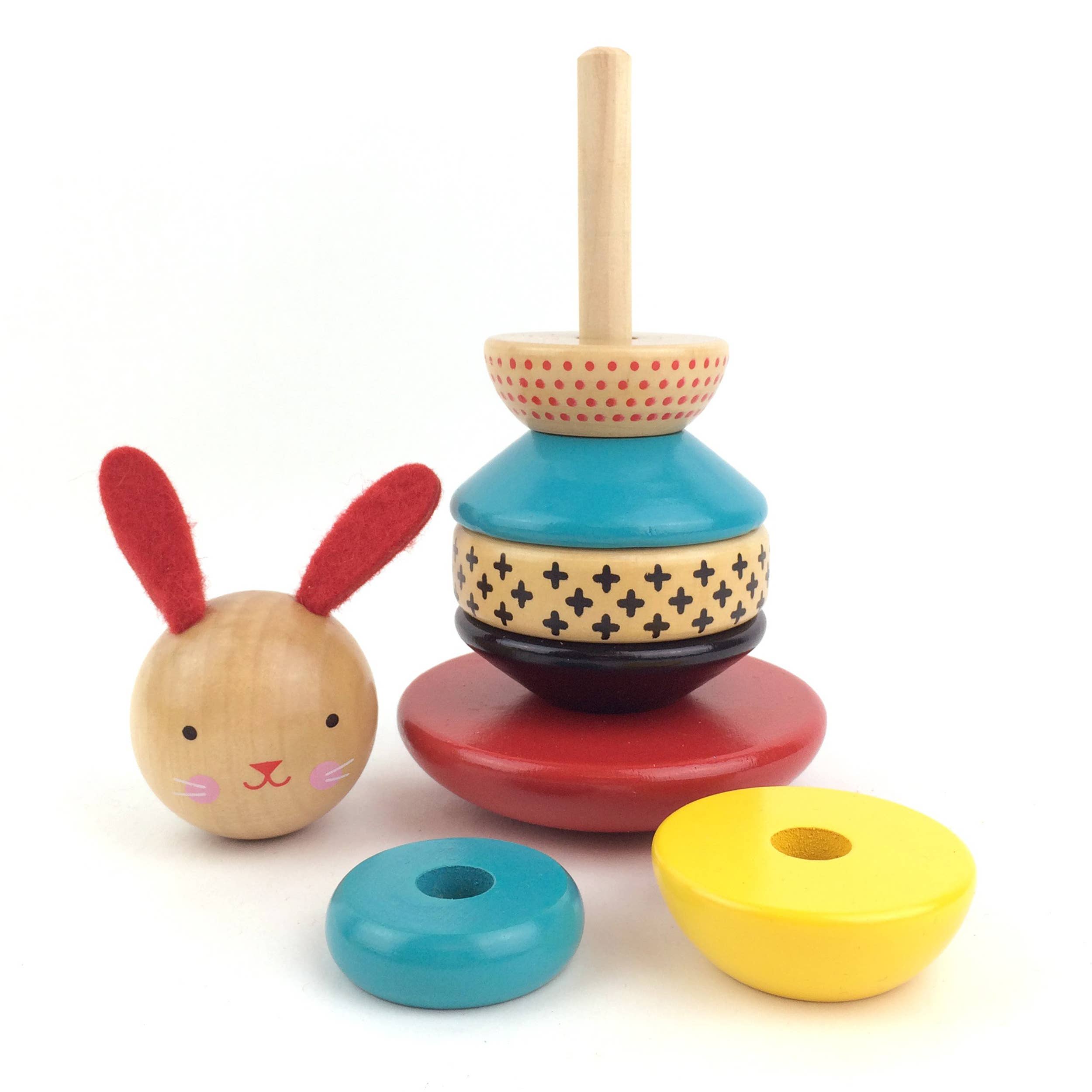 Modern Bunny Wooden Rabbit Stacking Toy