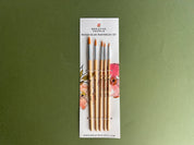 5-Piece Round Watercolor Brush Set, Full Range, Sizes 0-8
