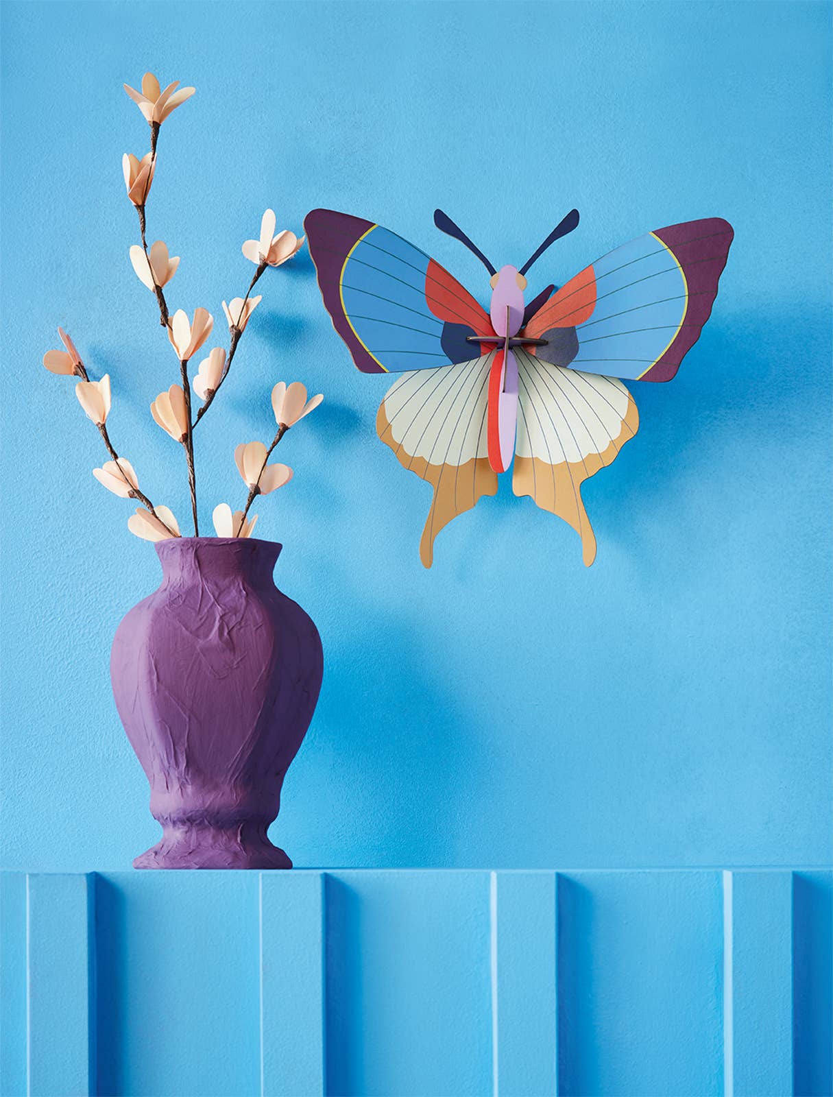 Plum Fringe Butterfly: 3D DIY Wall Art Kit