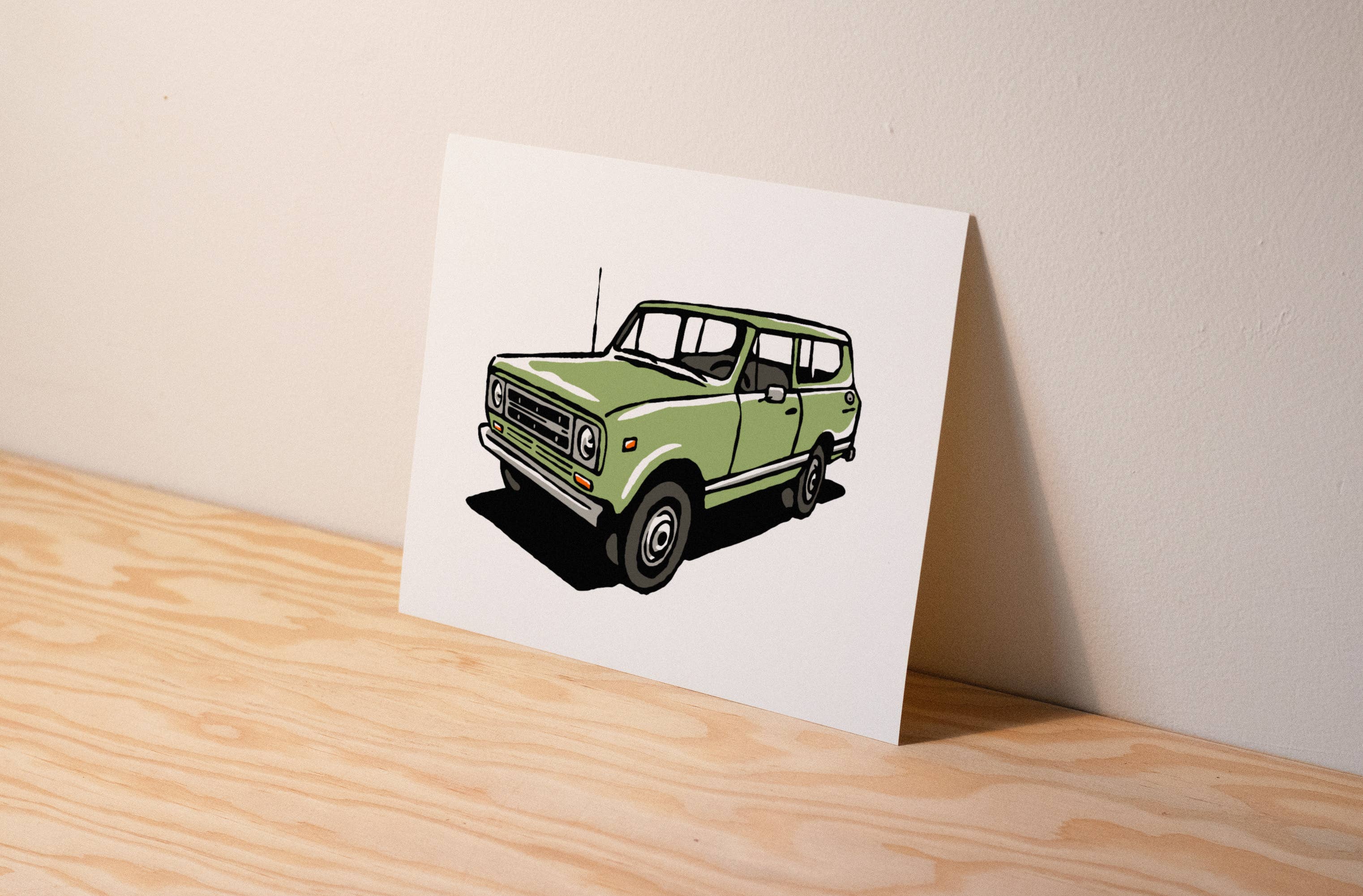 1970s Scout International Print - Vintage Car Illustration: 8x10