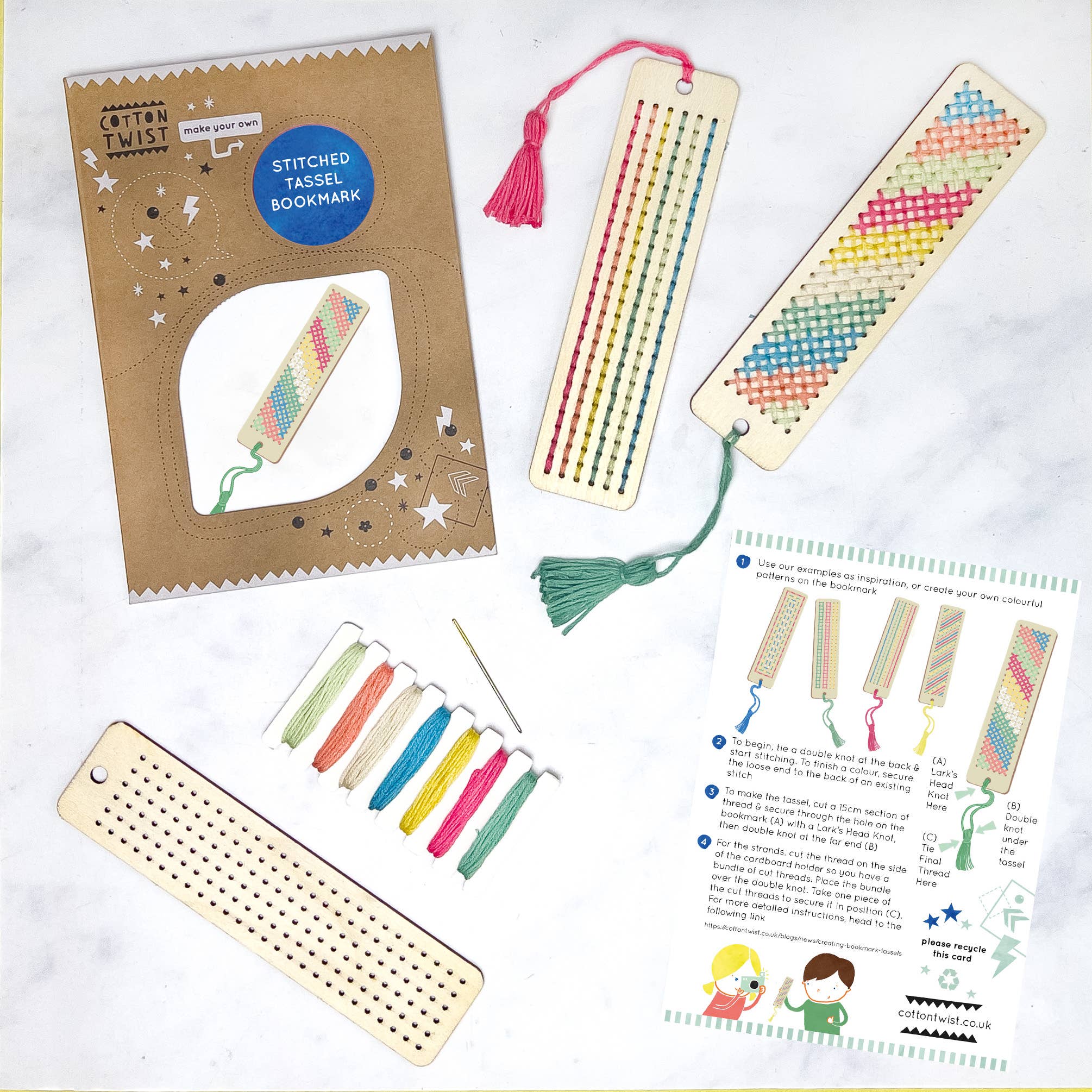 Stitched Tassel Bookmark: Kids DIY Craft Kit