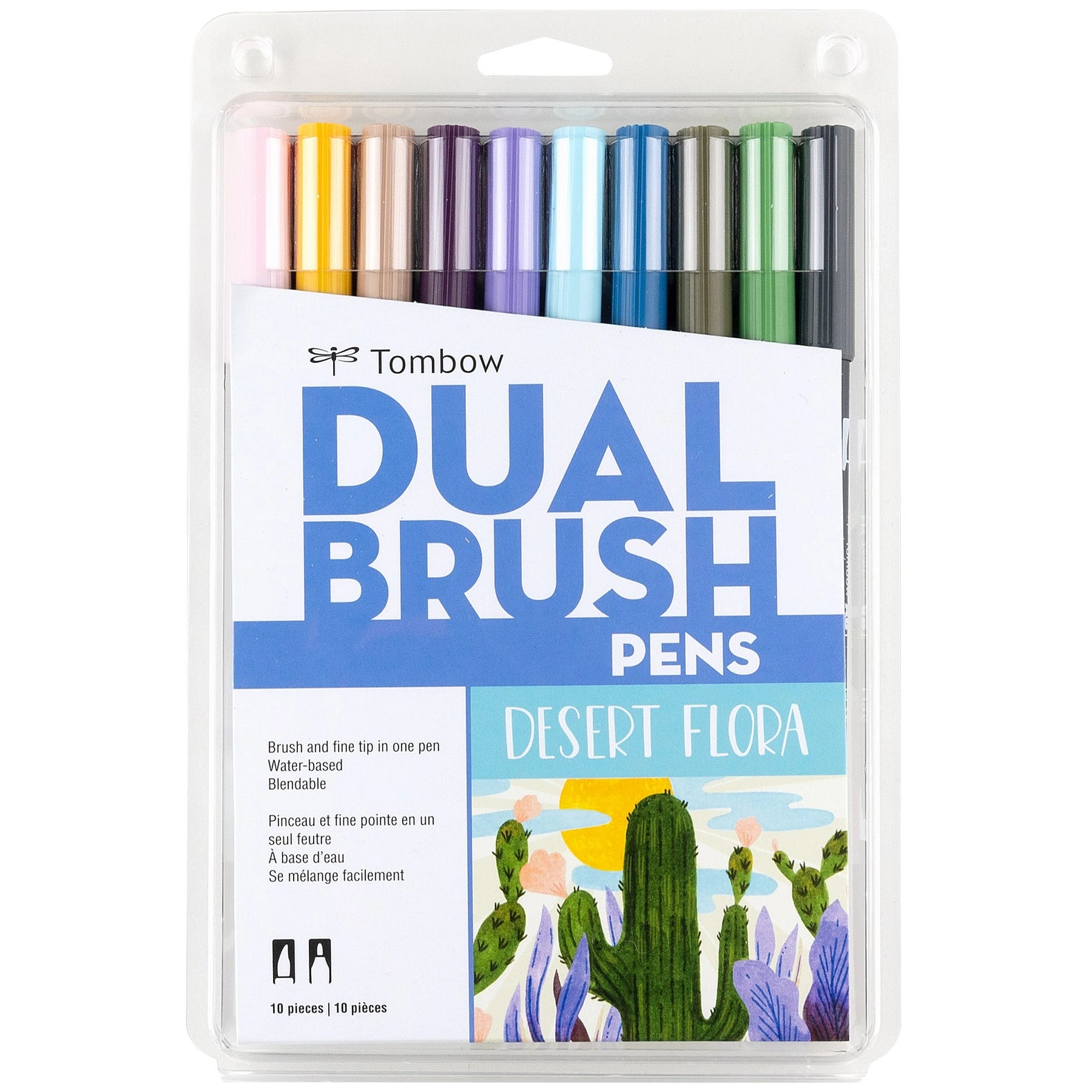 Desert Flora Dual Brush Art Markers - 10 Pk
