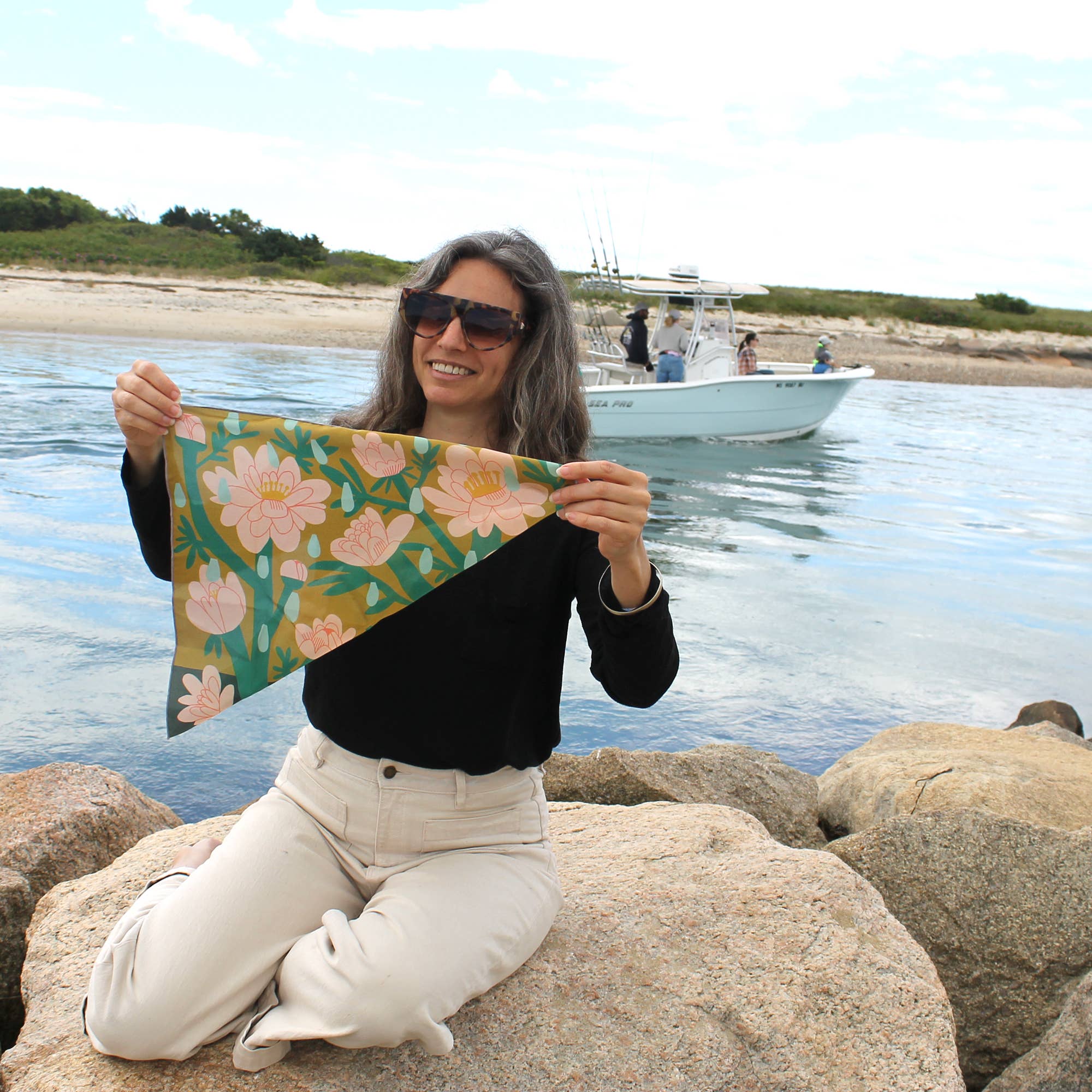April Showers 100% Silk Scarf