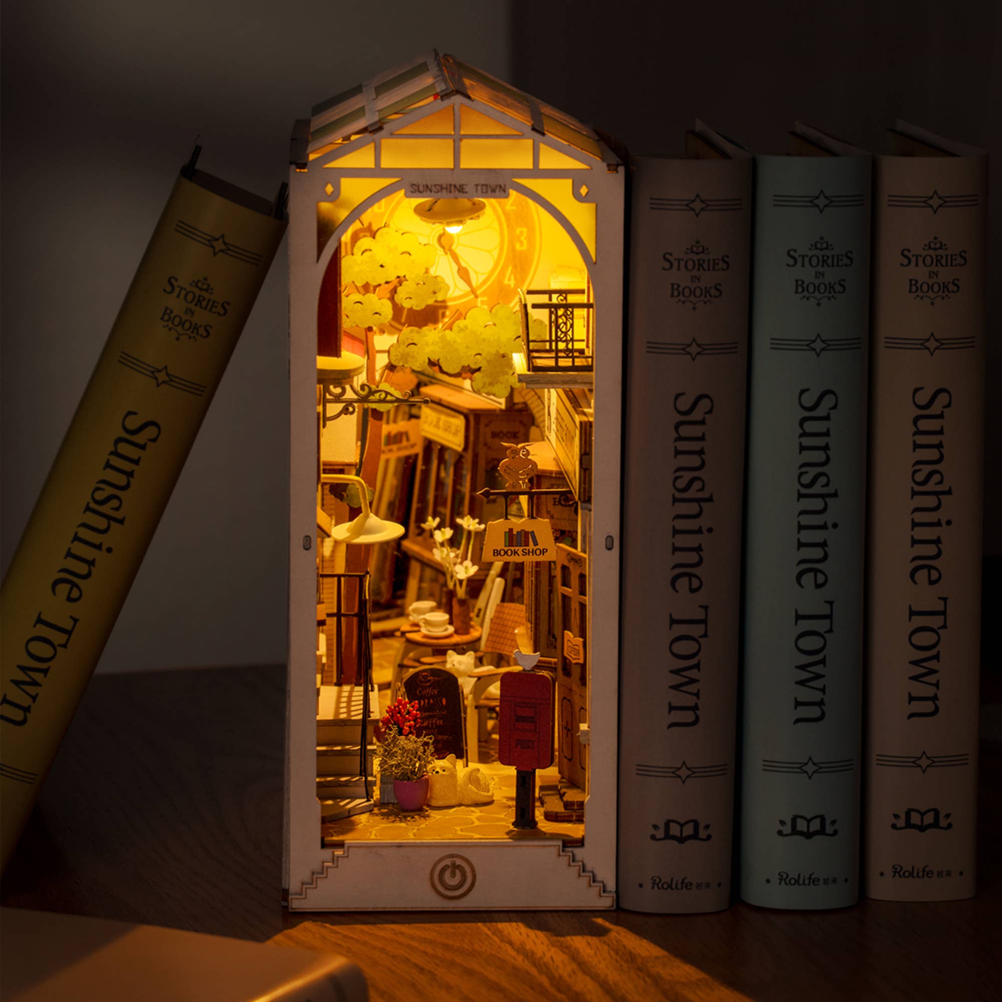 DIY Miniature House Book Nook Kit: Sunshine Town