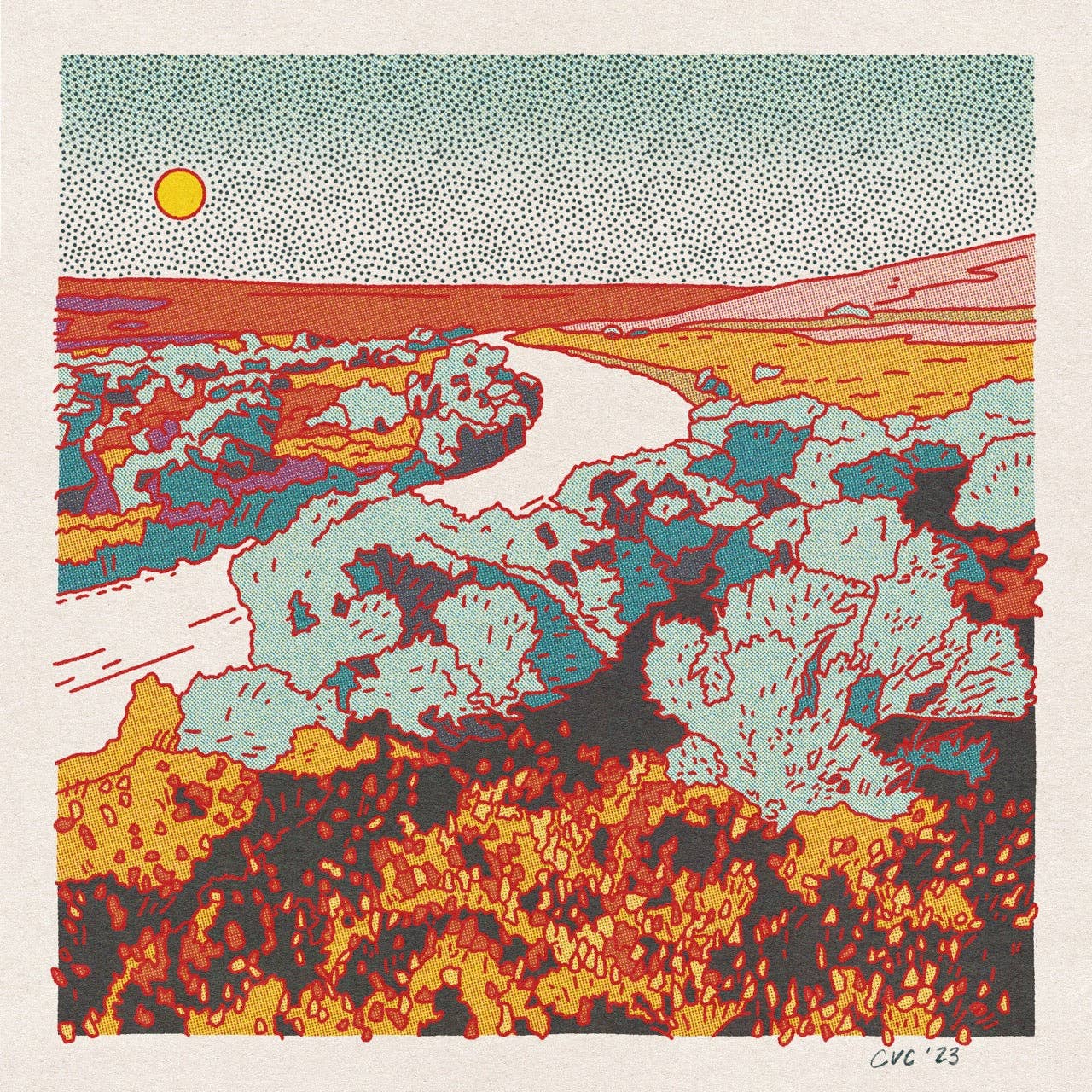Desert Mountain #40 Print 12"x12"