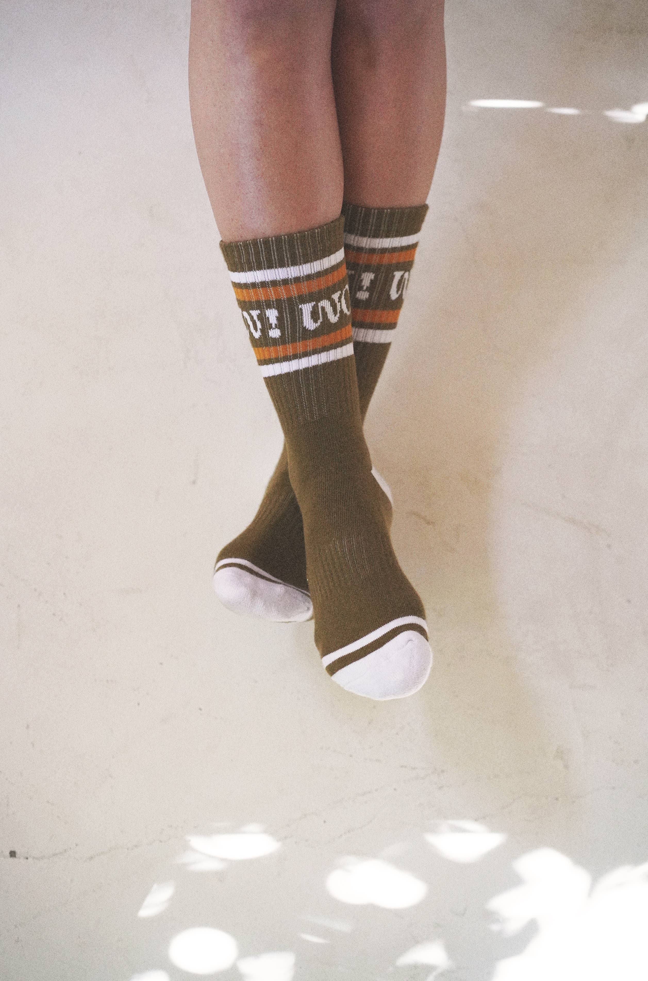 'WOW!’ Socks: Brown and One Size Fits All