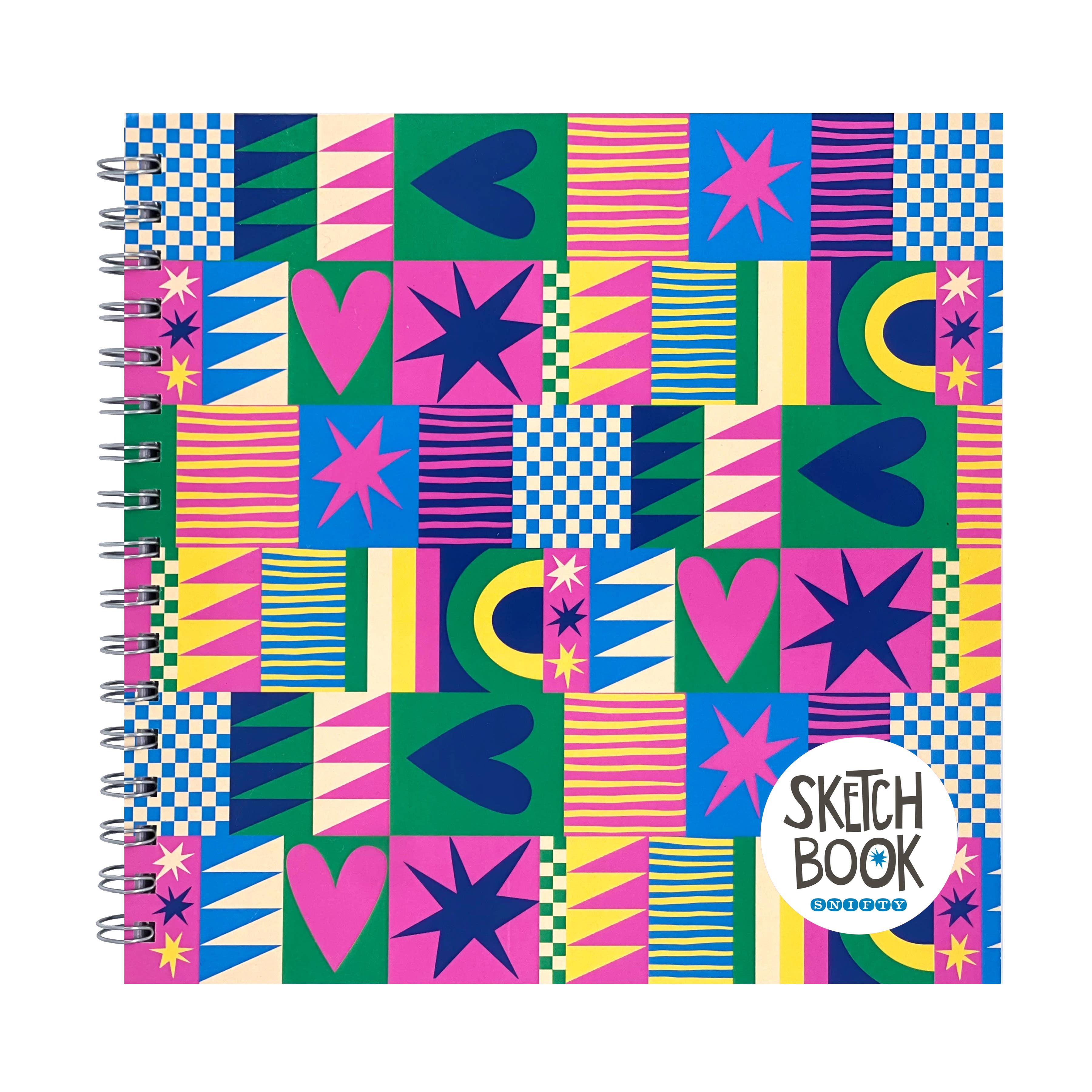Geo Love 9"x9" Square Sketchbook