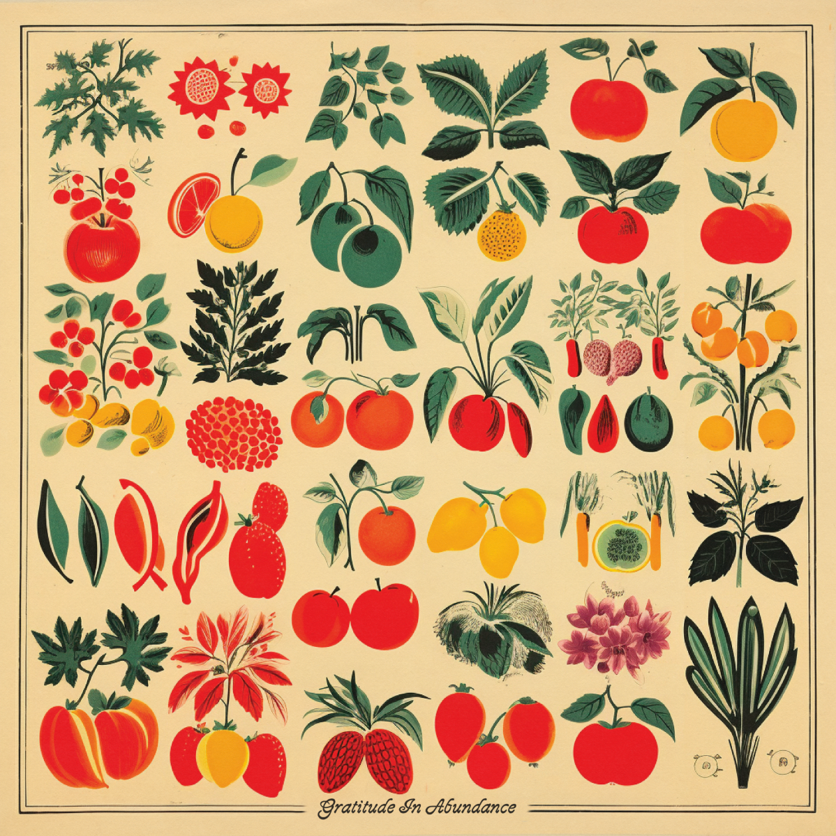 Gratitude In Abundance Print 11" x 11"