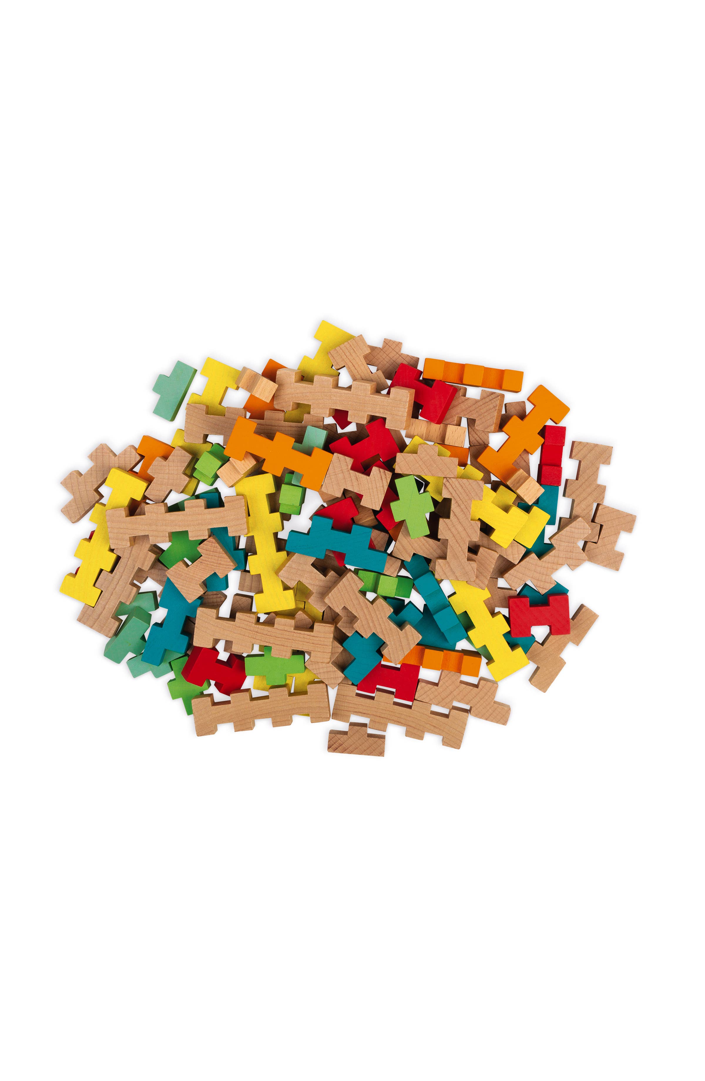 100 Pieces Wooden Building Kit:  Ages 6+