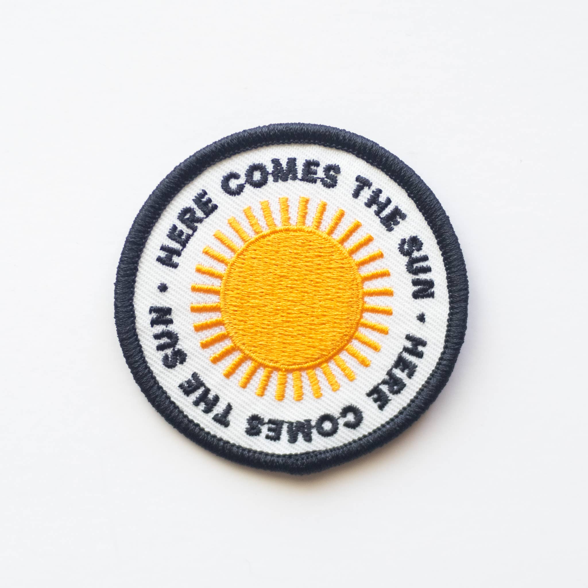 Here Comes the Sun Embroidered Iron on Patch