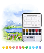 Watercolor Pocket Set Of 12 With Brush