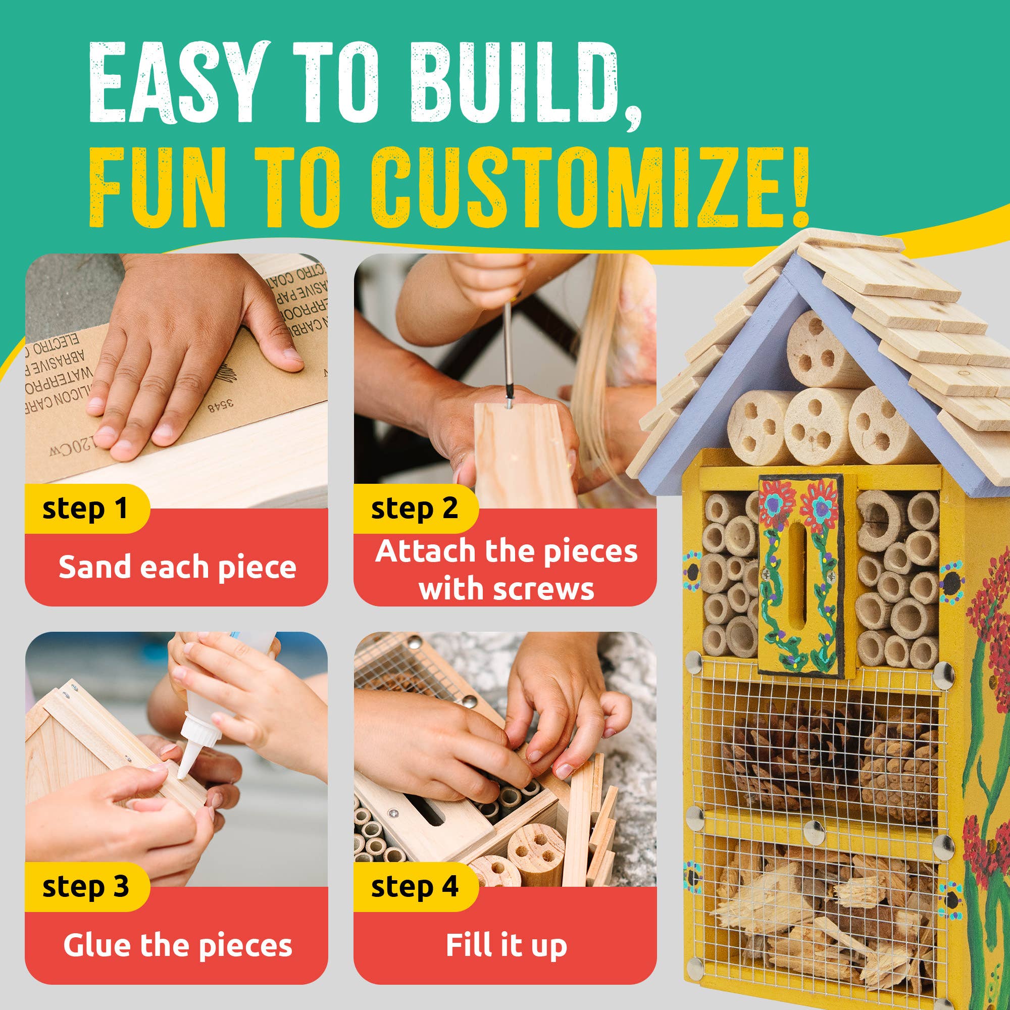 Bug Hotel Butterfly House Woodworking Kit