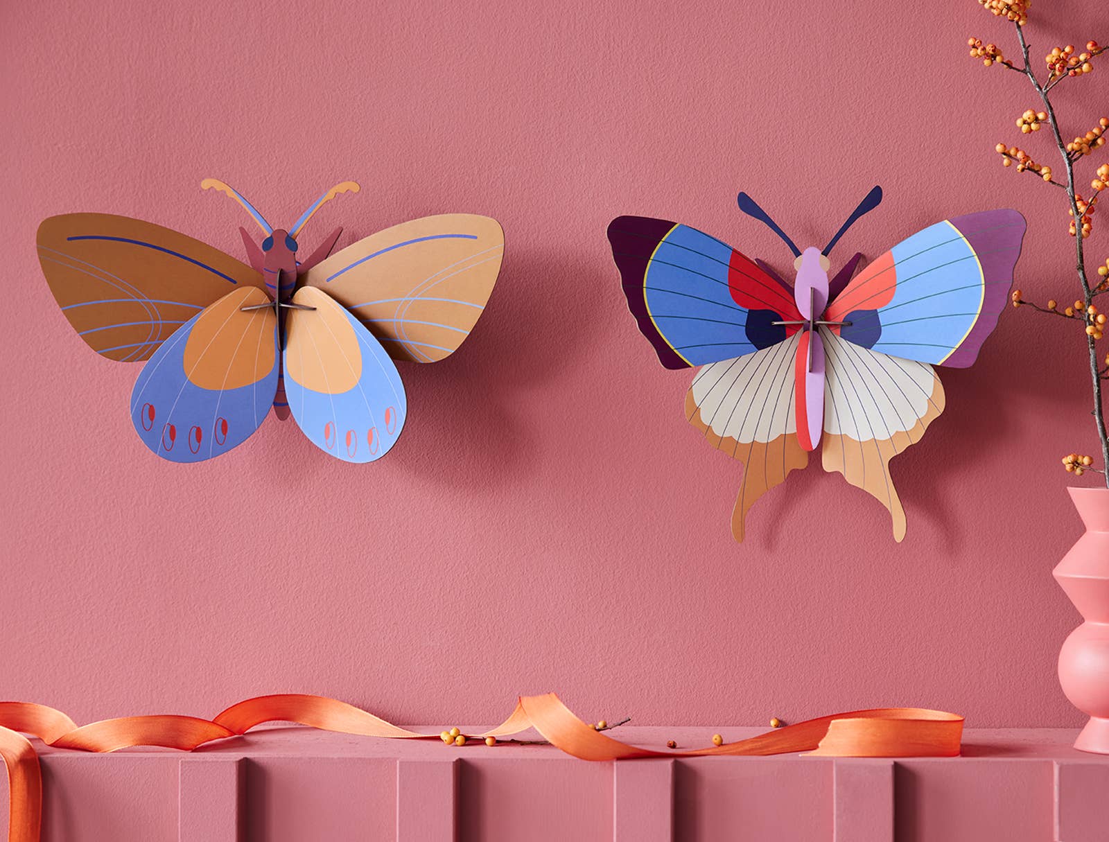 Plum Fringe Butterfly: 3D DIY Wall Art Kit