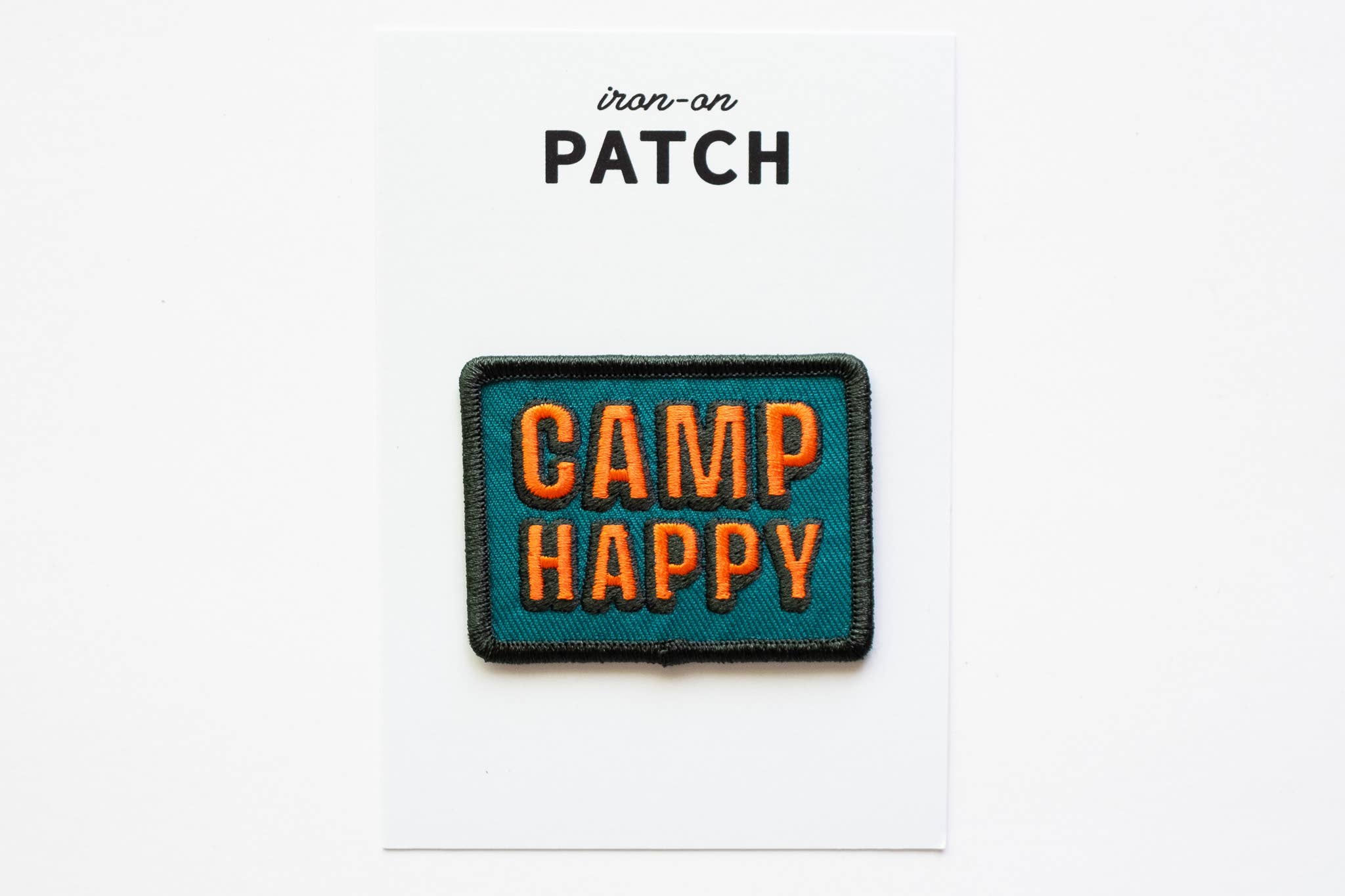 Camp Happy Iron on Patch