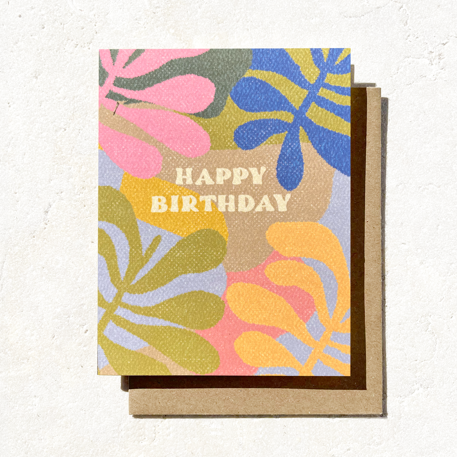 Happy Birthday Pastel Floral Card