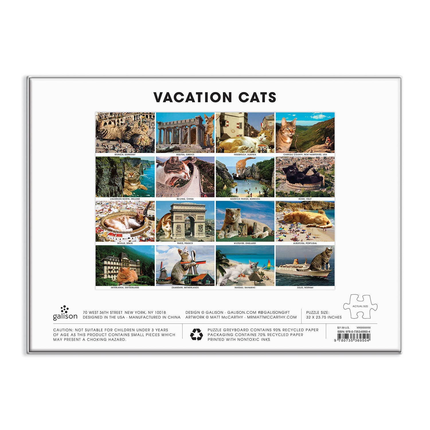 Vacation Cats 1500 Piece Puzzle