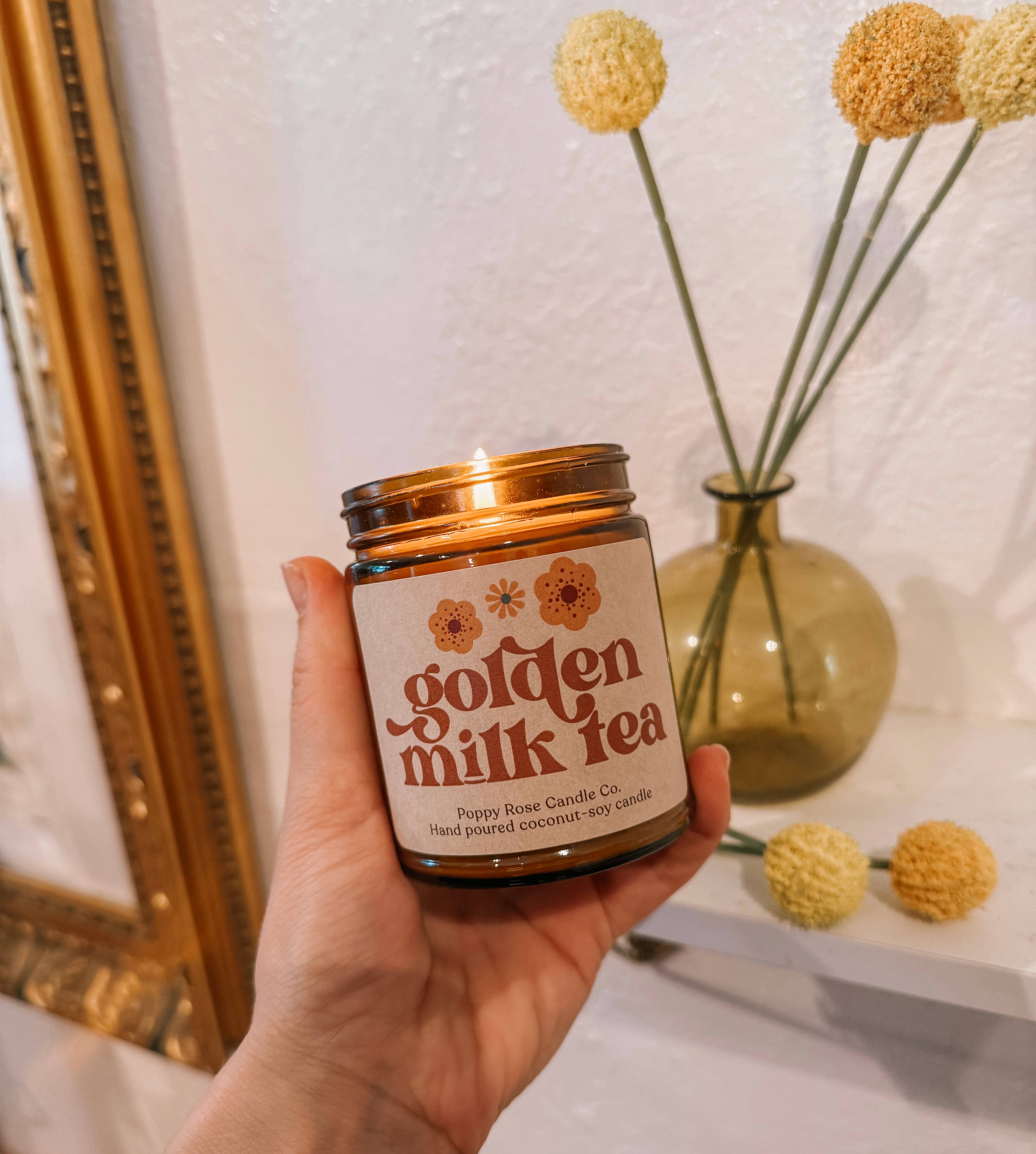 Golden Milk Tea Amber Jar Candle - Limited Edition
