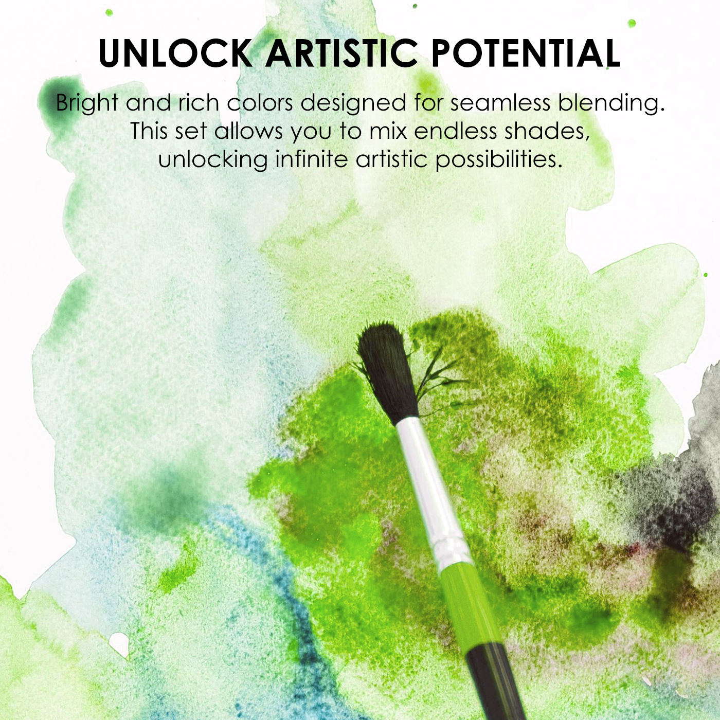 Forest Color Watercolor Pocket Set Of 12 With Brush