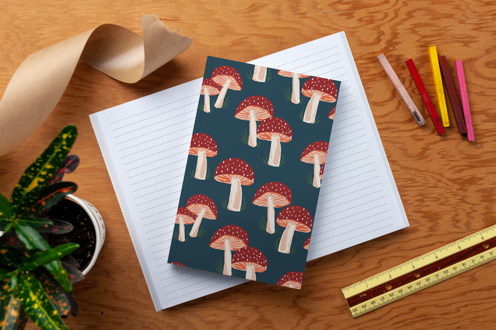 Mushrooms Layflat Journal Notebook