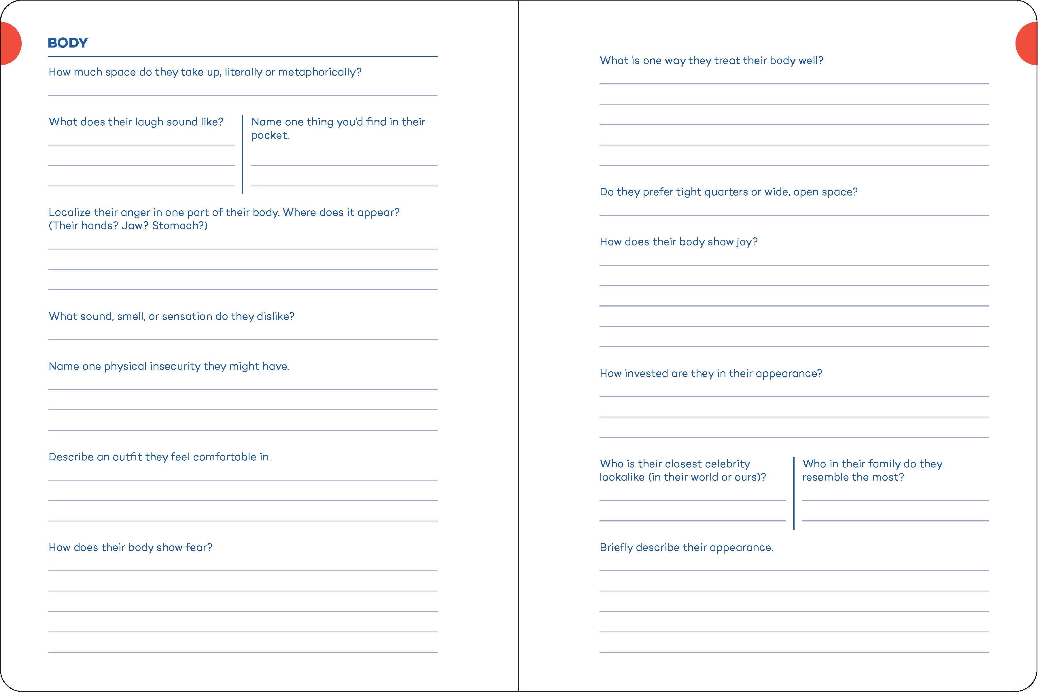 A Writer’s Journal for Creating Characters