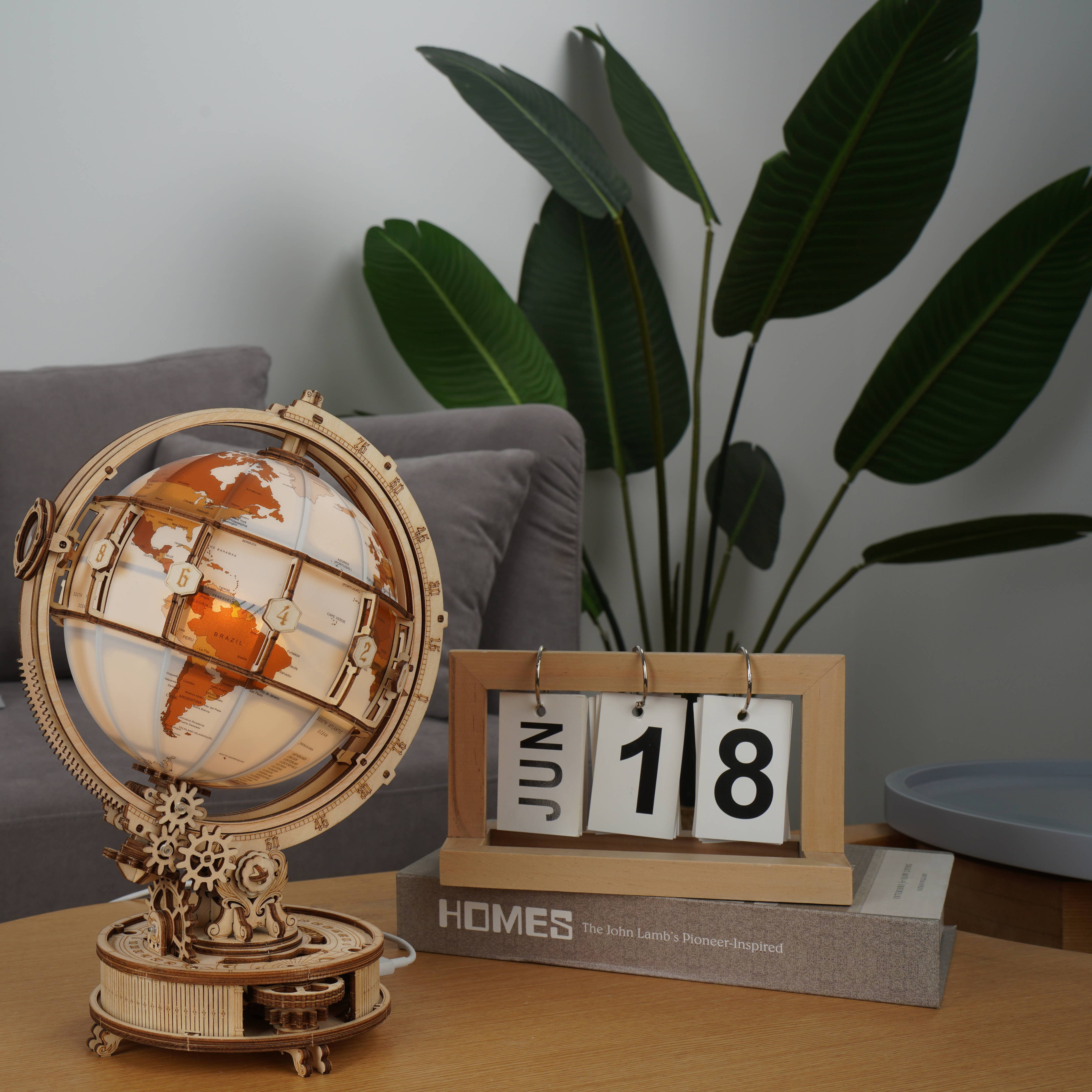 Luminous Globe: DIY Wooden Puzzle