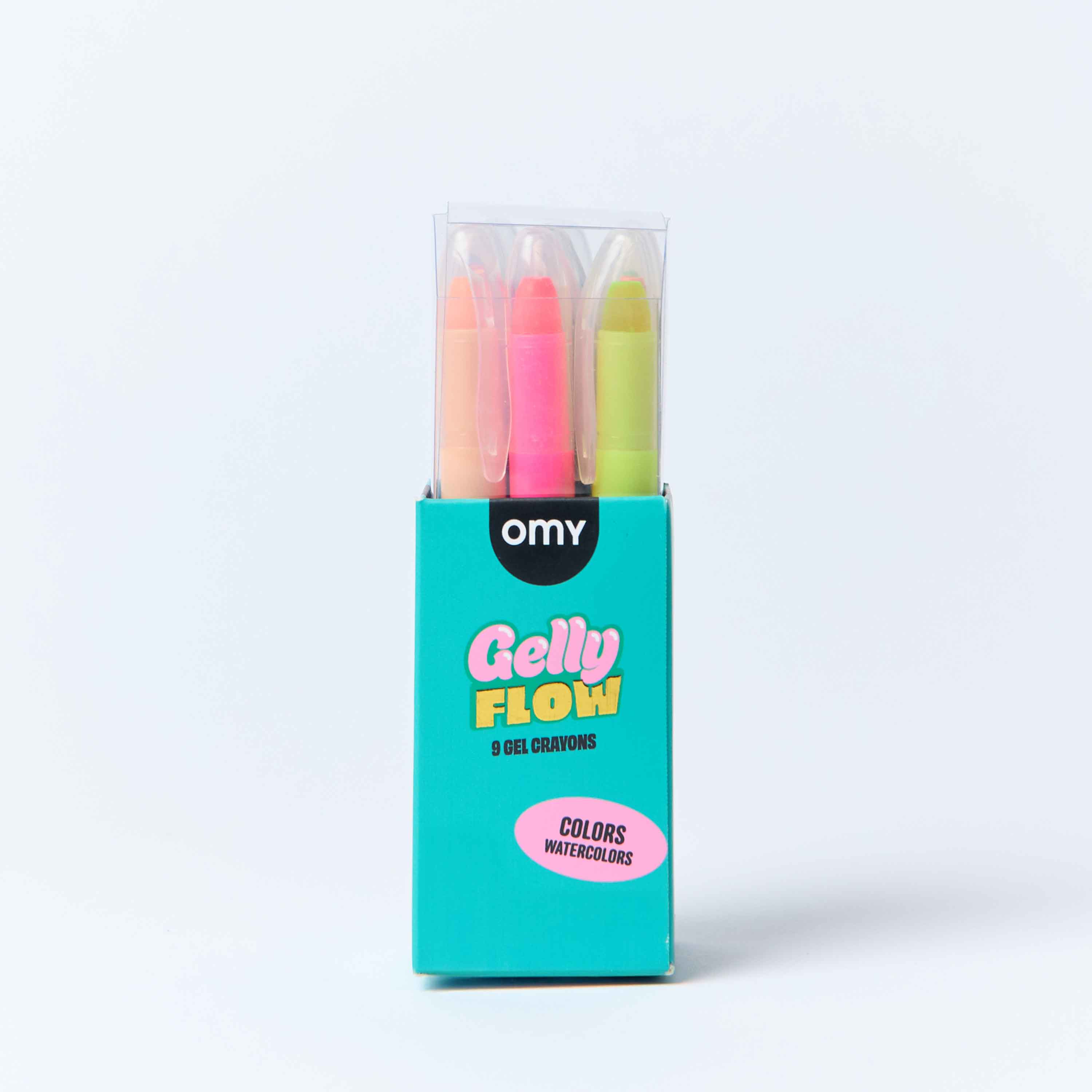 9 GEL CRAYONS GELLY FLOW