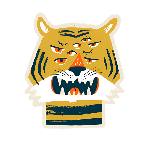 Eyes of the Tiger Sticker