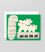 Happy Birthday To You Dog & Keyboard' Kids Greeting Card