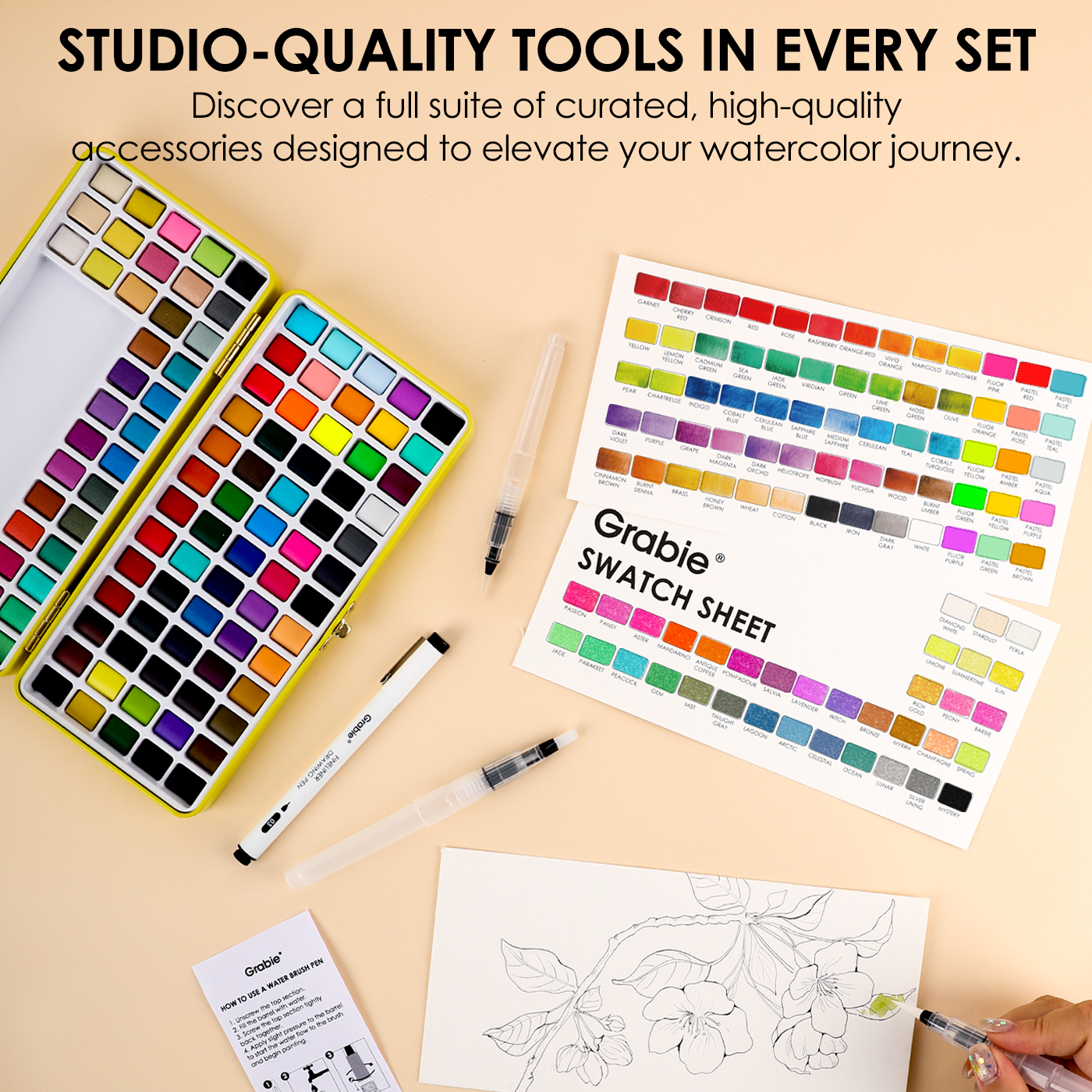 All-In-One Premium Watercolor Set of 100