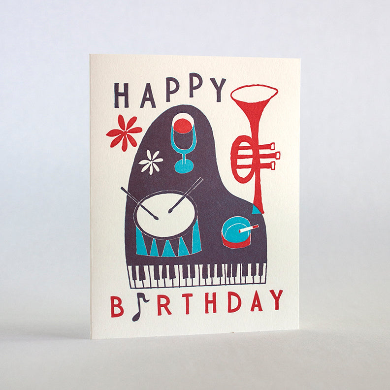 Birthday Piano Greeting Card