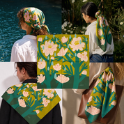 April Showers 100% Silk Scarf