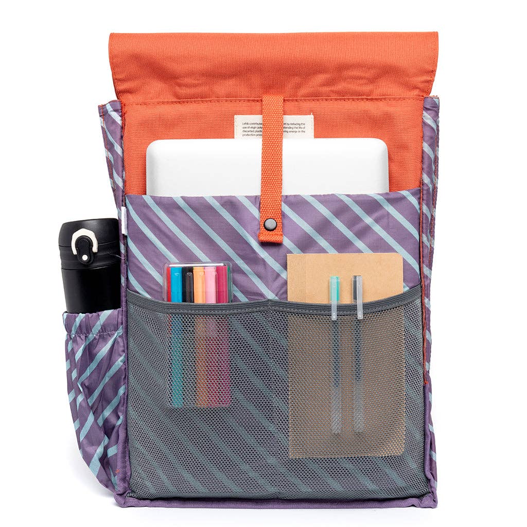 Handy Backpack -  Orange Stripes