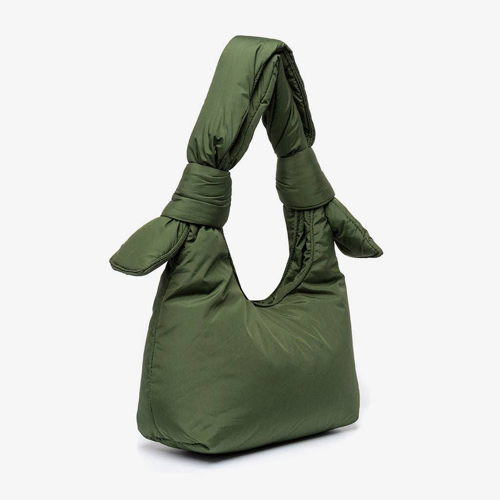 Biwa Puffy Shoulder Bag Mini Green