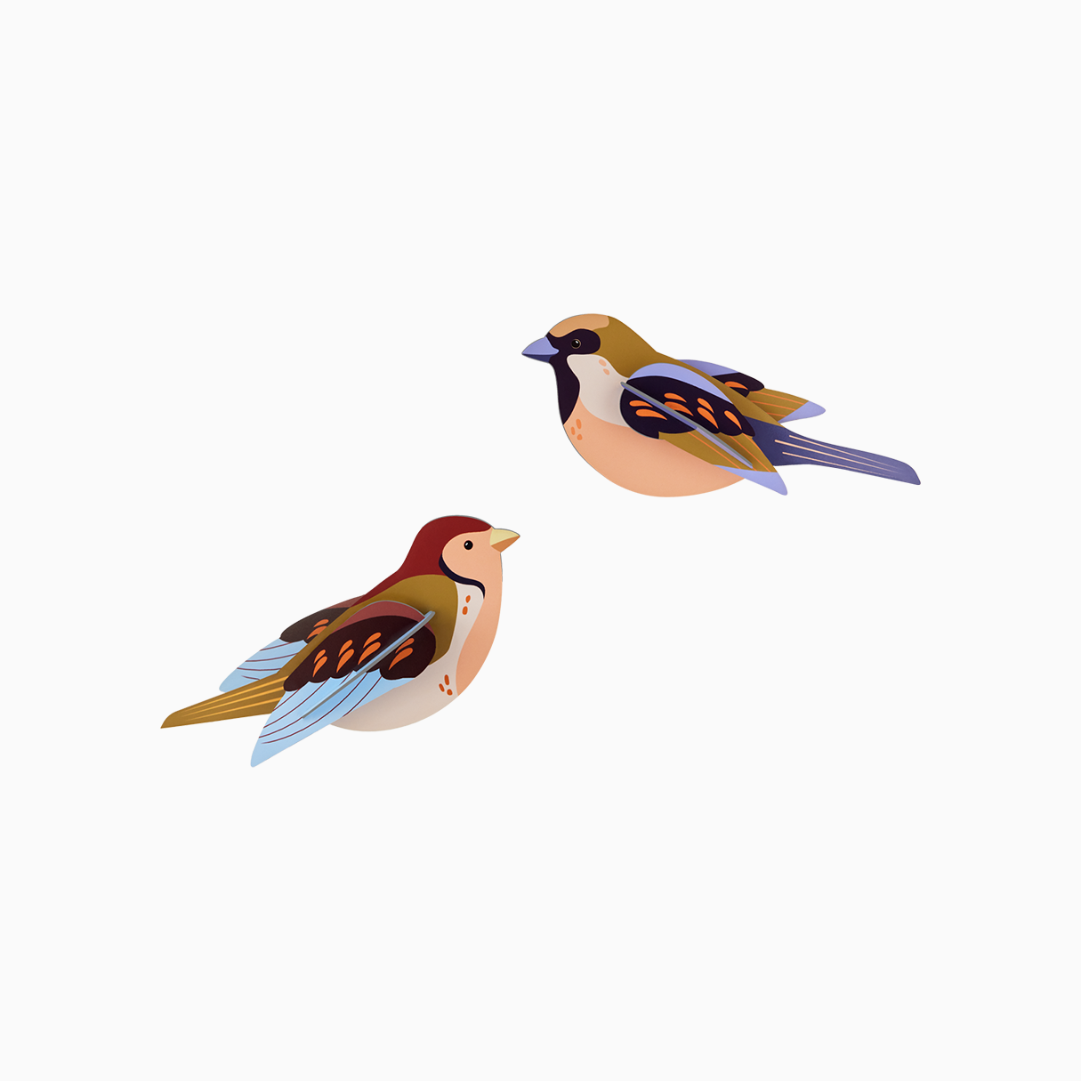 Sparrows - Set of 2 DIY Wall Art Kit