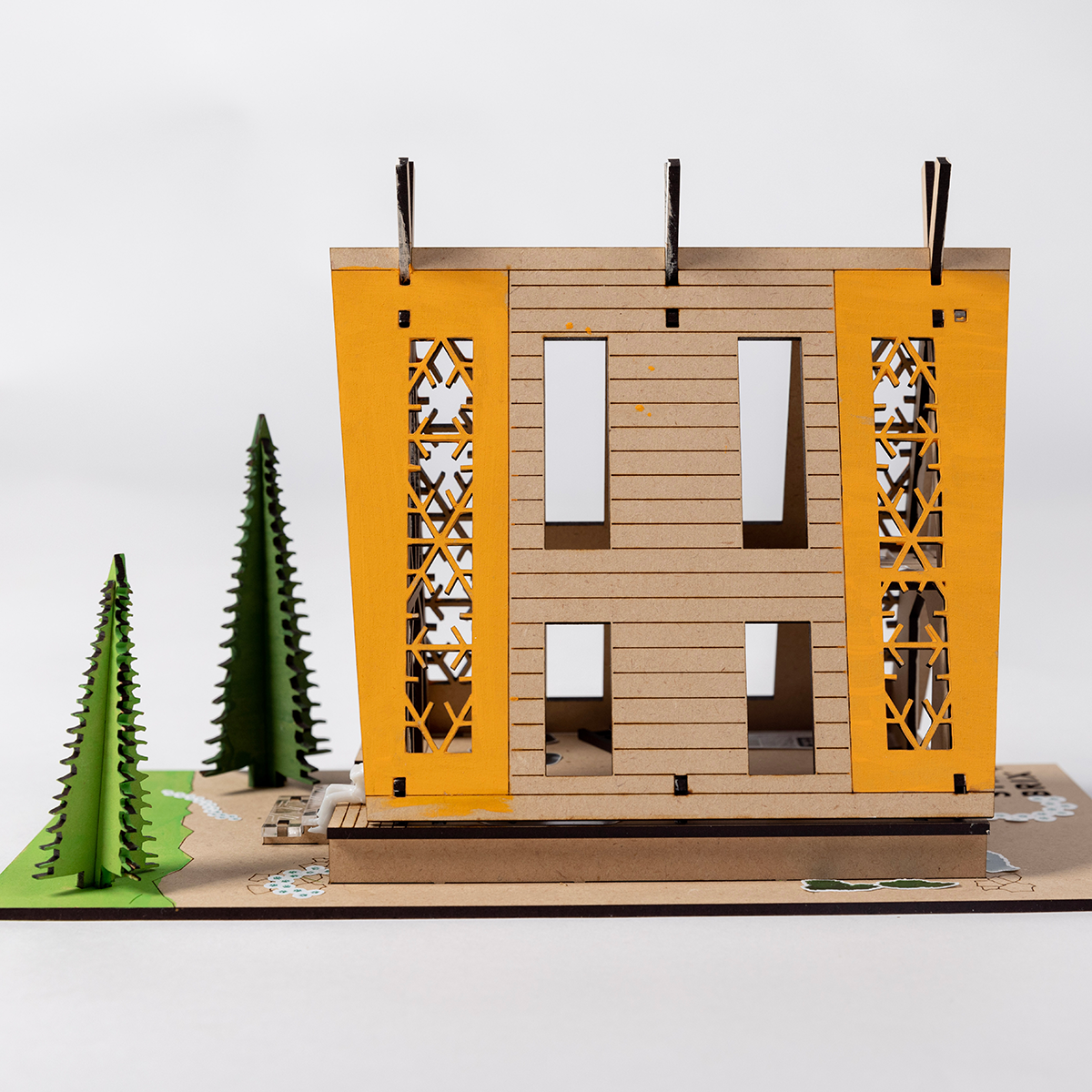 Evergreen Cabin Architectural Model Building Kit